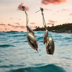 Chic Two-Tone Dangle Earrings